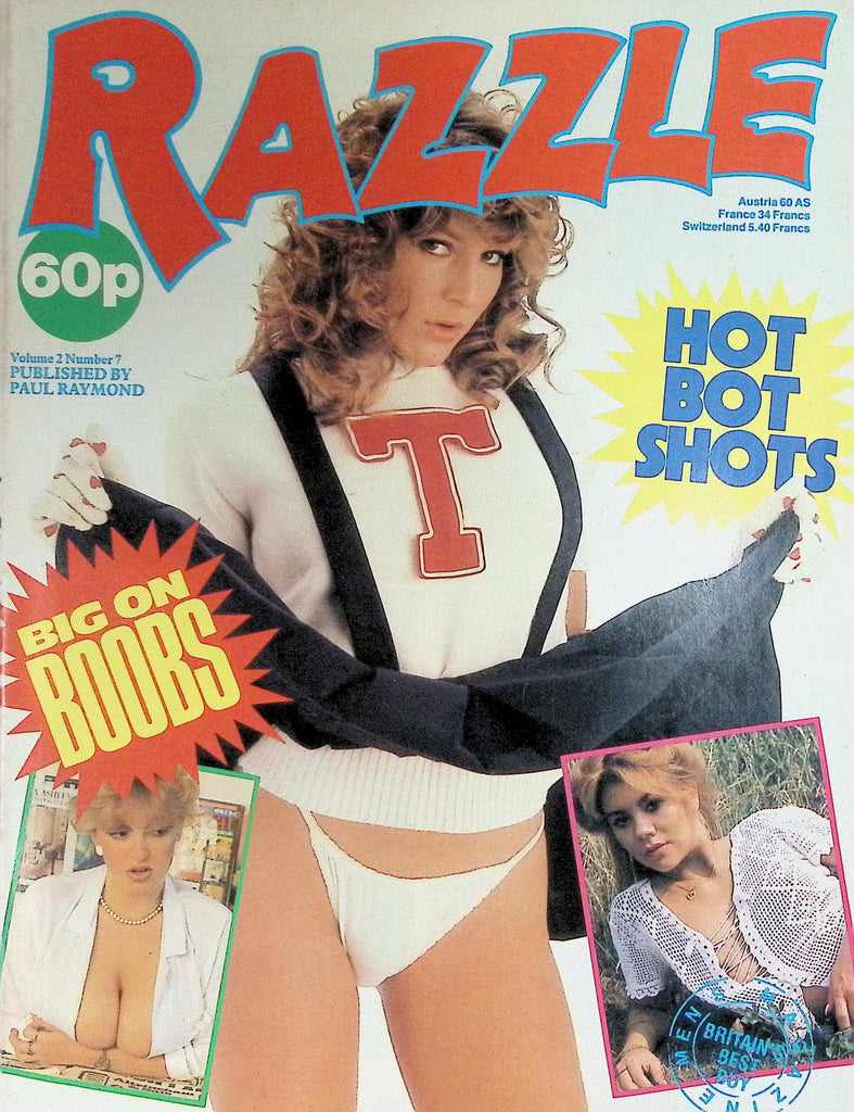 Razzle Magazine Big on Boobs, Hot Bot Shots, Britain's Best 1980s 090826LLP