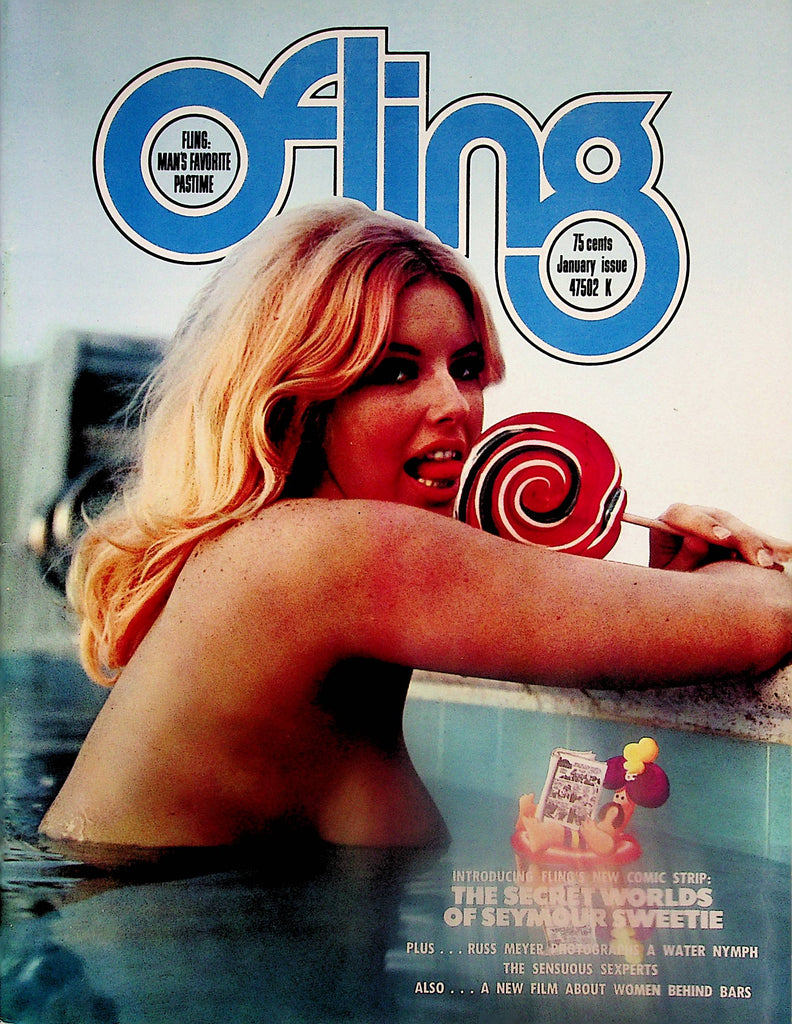 Fling Busty Magazine  Cover: Russ Meyer Photographs Water Nymph Lily  January 1972  040725lm-p