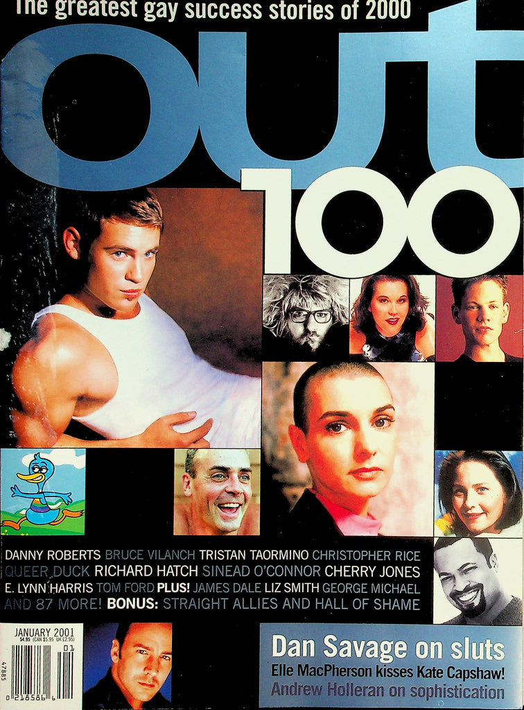 Out 100 Gay & Lesbian Magazine  Richard Hatch, Sinead O'Connor, George Michael, Queer Duck & More!   January 2001   042226lmp