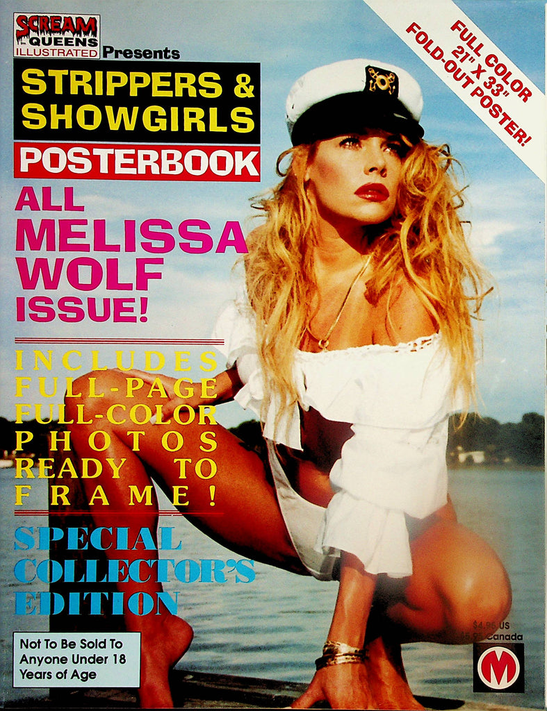 Scream Queens Illustrated  Strippers & Showgirls Posterbook  All Melissa Wolf Issue!  #1 1997  Collector's Edition     040924lm-p