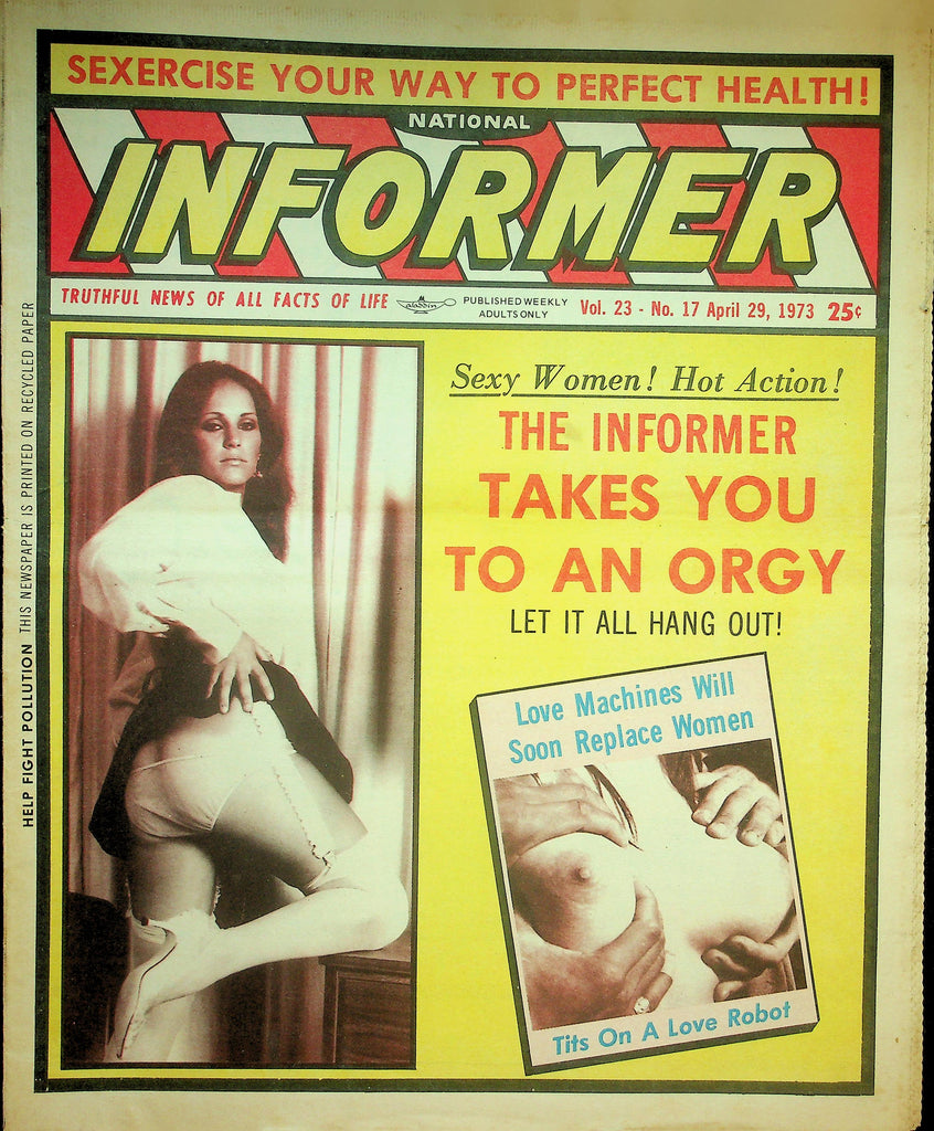 National Informer Adult Newspaper  Sexy Women! Hot Action! Go To An Orgy   April 29, 1973    090626lmp-GSC