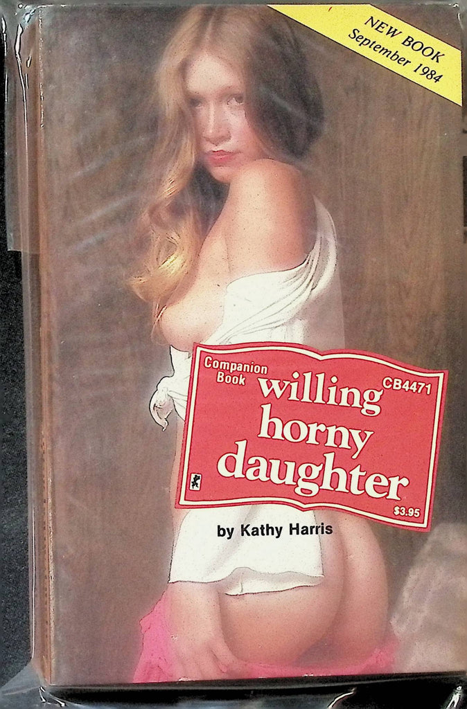 Willing Horny Daughter by Kathy Harris CB4471 September 1984 Companion Book Greenleaf Adult Paperback Novel-082724AMP