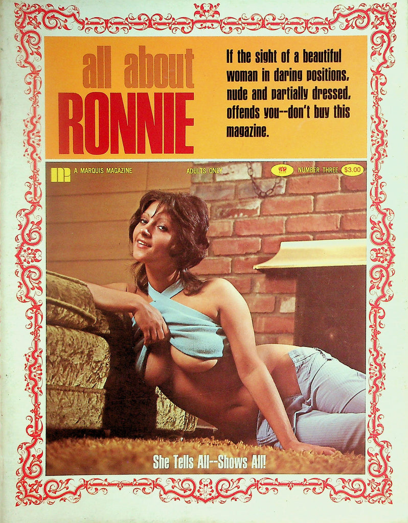 All About Ronnie Magazine  Beautiful Ronnie In Daring Positions  #3 1972   101326lmp-GSC