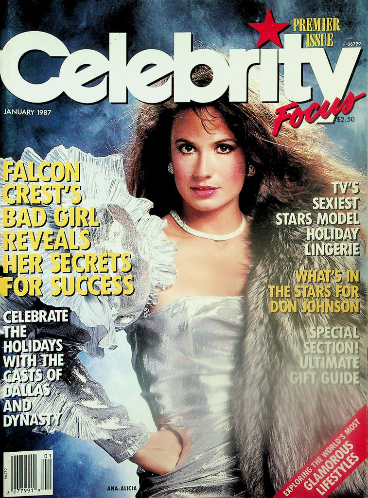 Celebrity Focus Magazine  Premier Issue   Covergirl Alicia /Don Johnson  January 1987        121225lmp