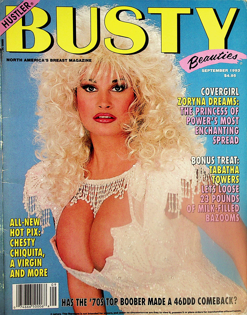 Hustler Busty Beauties Magazine Covergirl Zoryna Dreams / Tabitha Towers and More  September 1993       070824lm-p