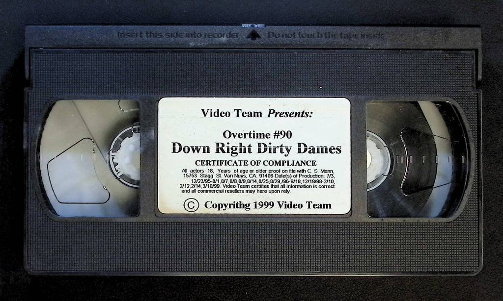 Down Right Dirty Dames Overtime Video Team #90 VHS 1999 011925DMVHS3