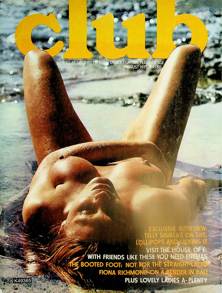 Club Magazine  Fiona Richmond In Bali / Telly Savalas Interview  August 1975 Paul Raymond    012724lm-p
