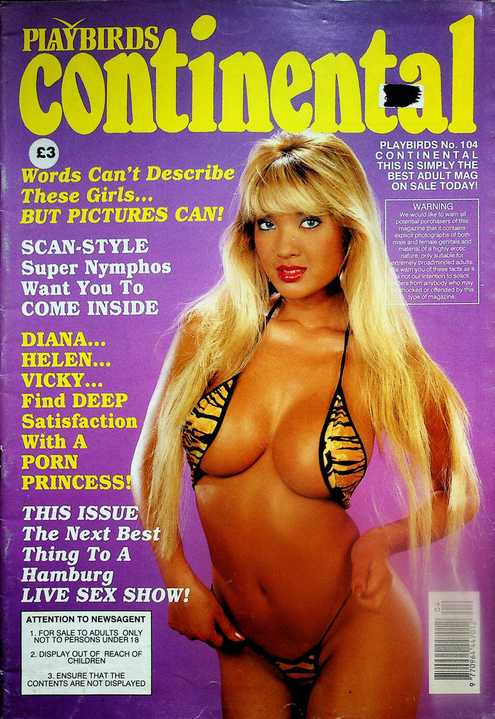 Playbirds Continental Magazine  Covergirl Kascha  #104  1990's   062125lm-p