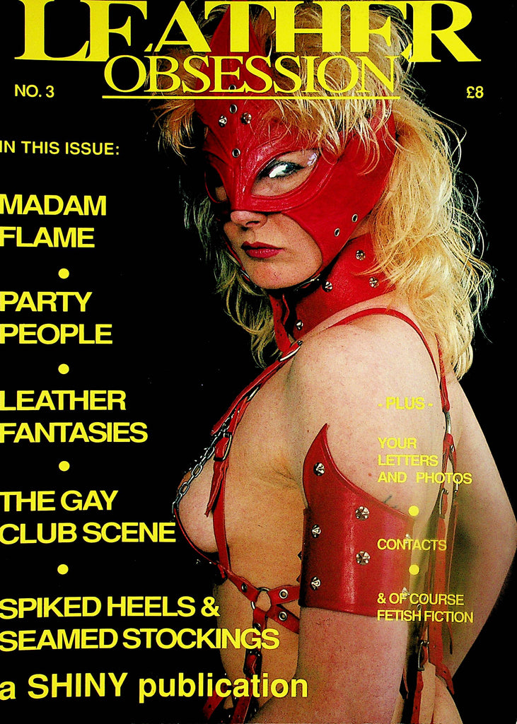 Leather Obsession Fetish Magazine   Madam Flame / Spiked Heels & Seamed Stockings  #3  Shiny Publication   022424lm-p