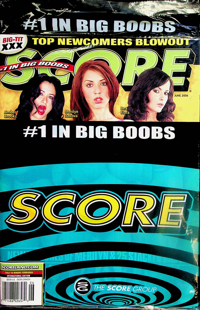 Score Busty Magazine  Merilyn Sakova /Bea Flora  June 2006  new/sealed   012624lm-p2