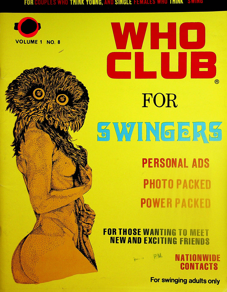 Who Club For Swingers Contact Magazine   Meet New And Exciting Friends  vol.1 #8 1970's    032924lm-p