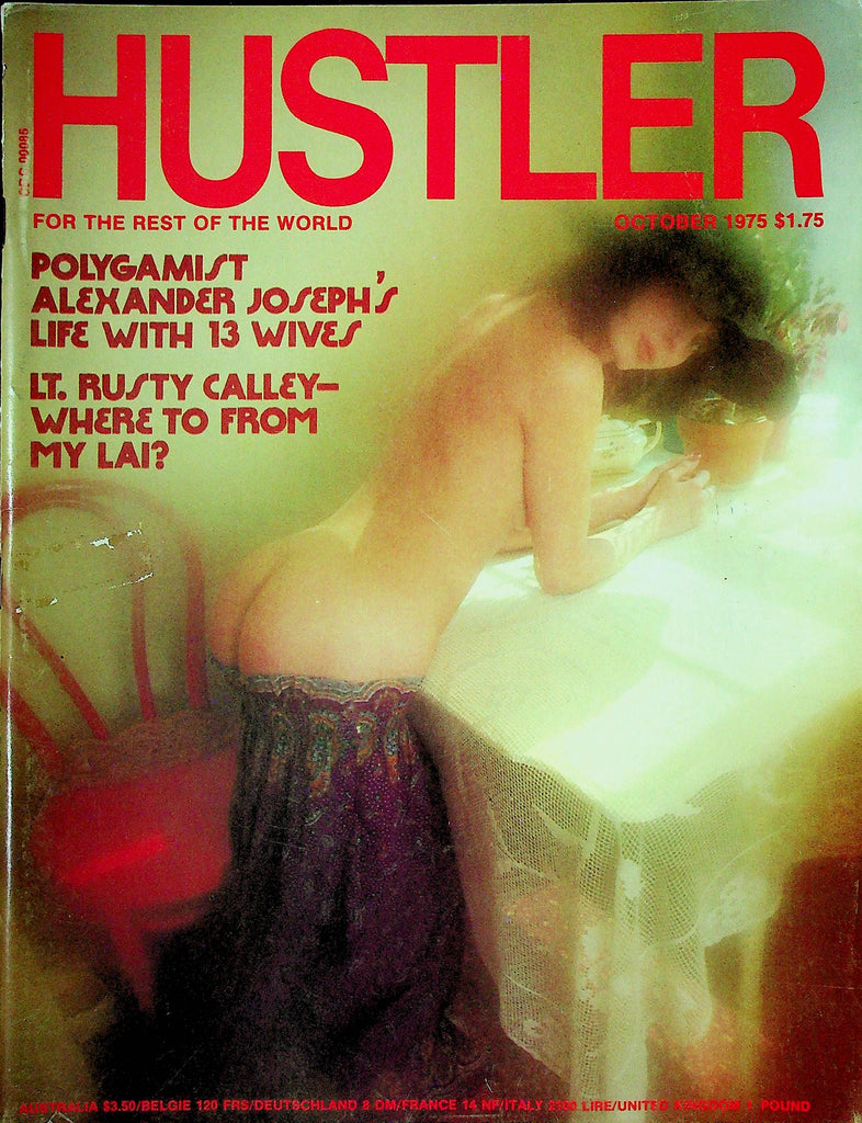 Hustler Magazine Polygamist Alexander Joseph's Life October 1975 120924RP