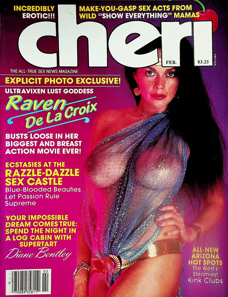 Cheri Magazine  Lust Goddess Raven De La Croix / Diane Bentley  February 1984     033024lm-p