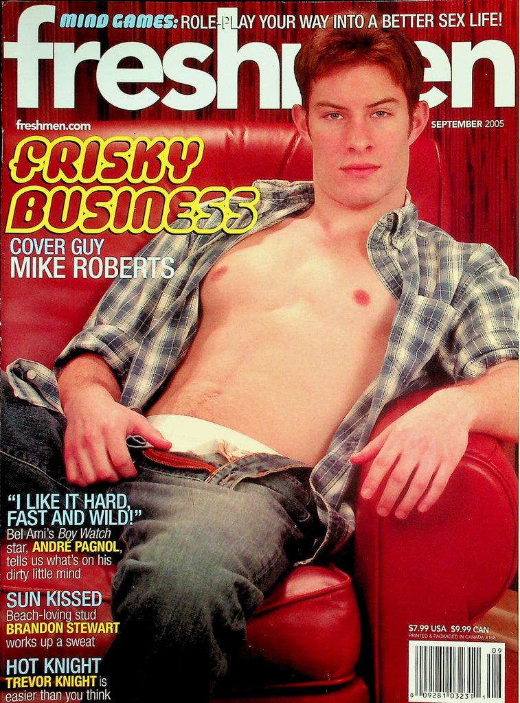 Freshmen Gay Magazine  Frisky Business Cover Guy Mike Roberts September 2005   040226lmp