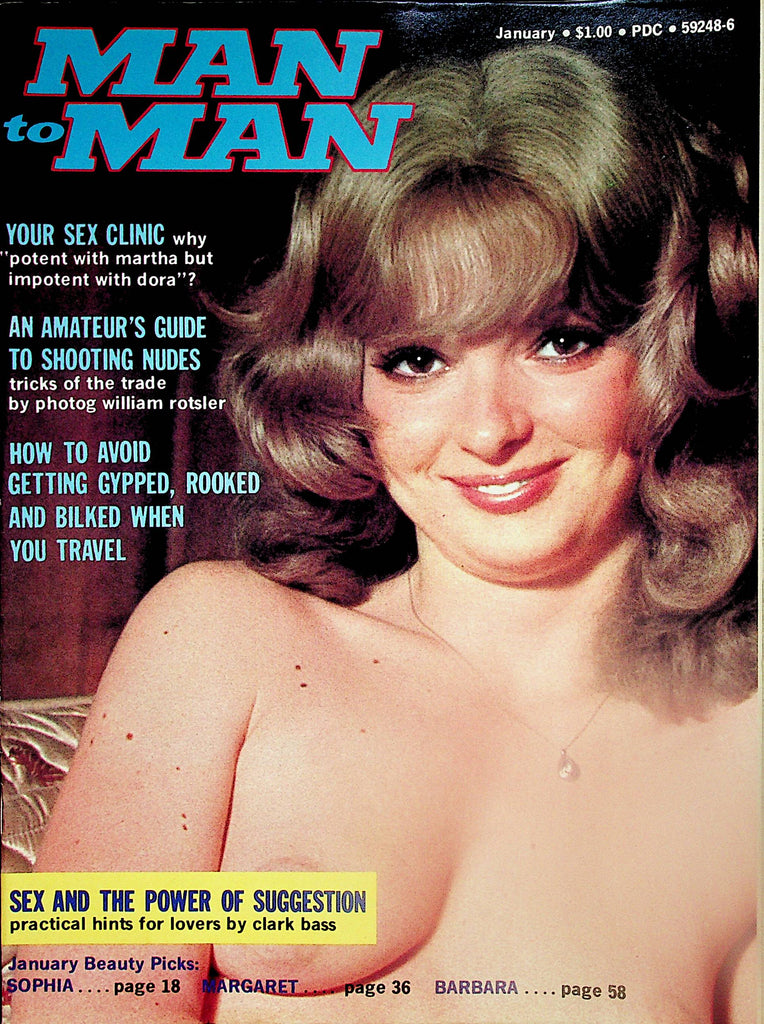 Man To Man Magazine  Cover & Centerfold Girl Margaret / Sex And The Power Of Suggestion  January 1974     041224lm-p