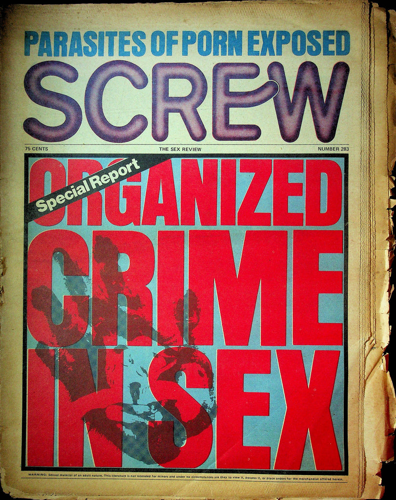Screw Men's Newspaper Organized Crime In Sex No.283 August 5 1974 061124OSRP