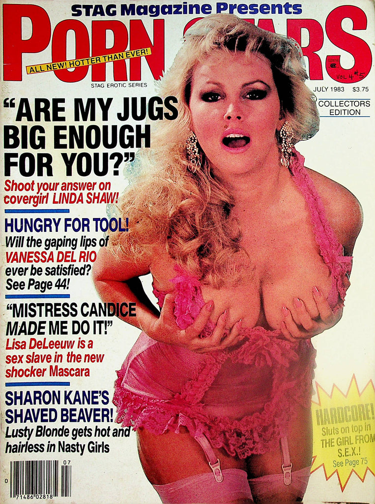 Porn Stars Magazine  Covergirl Linda Shaw / Vanessa Del Rio, Lisa DeLeeuw, Seka & More!  July 1983    021025lm-p2