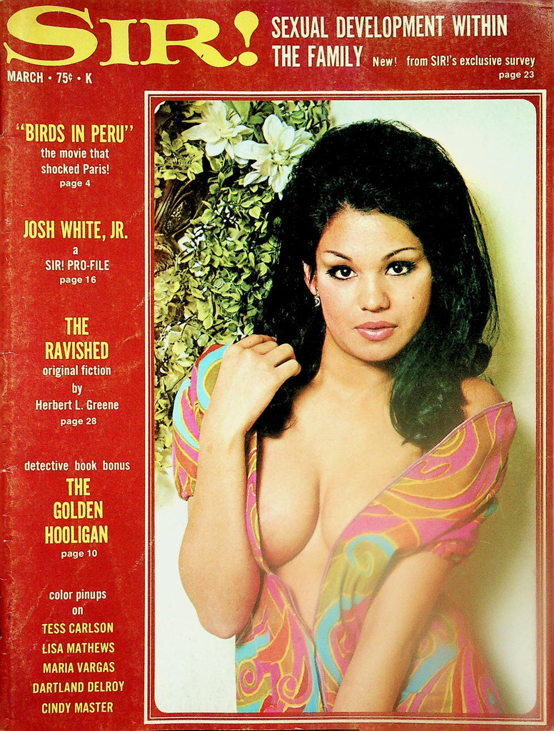 Sir! Magazine  Cover/Centerfold Girl Maria Vargas  March 1969      112525lmp