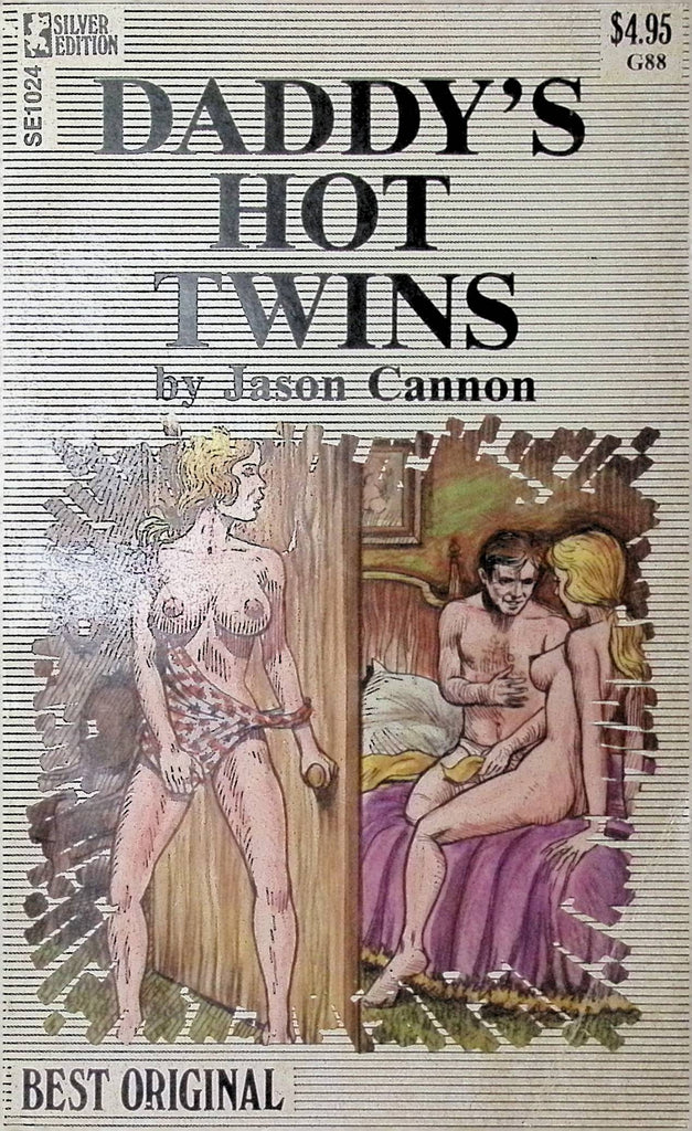 Hot Twins by Jason Cannon Best Original Silver Edition Books Greenleaf Classics 1970s Adult Novel -042224AMP