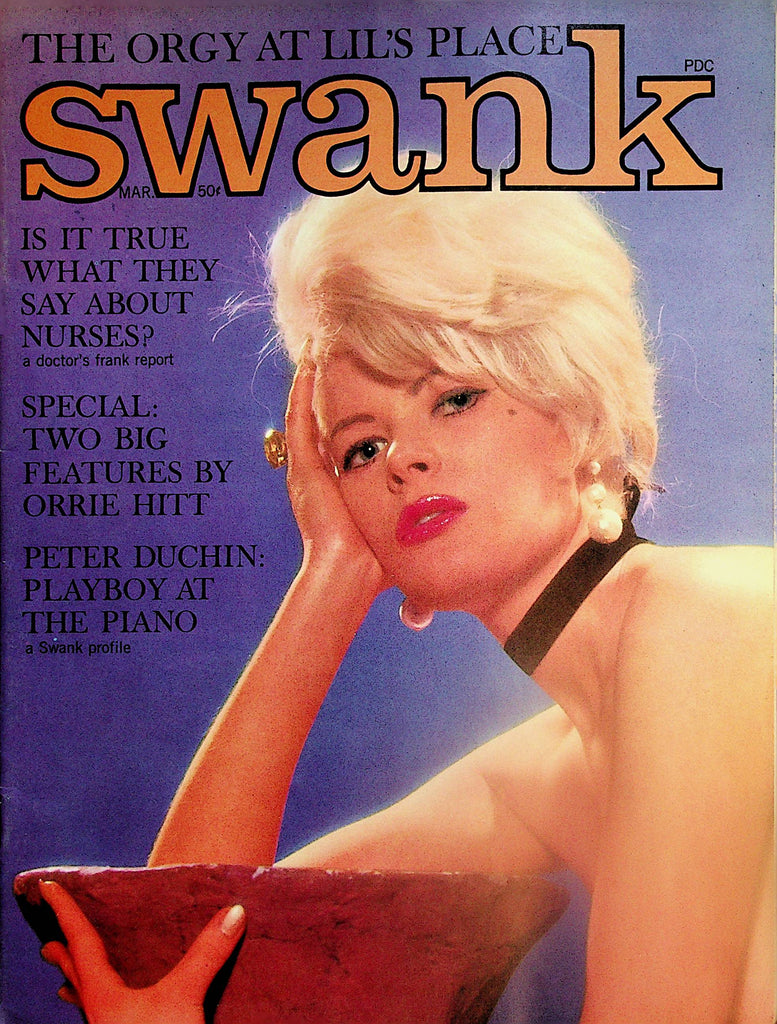 Swank Magazine  The Orgy At Lil's Place / Centerfold Girl Bernadette Kell  March 1964  020625lm-p