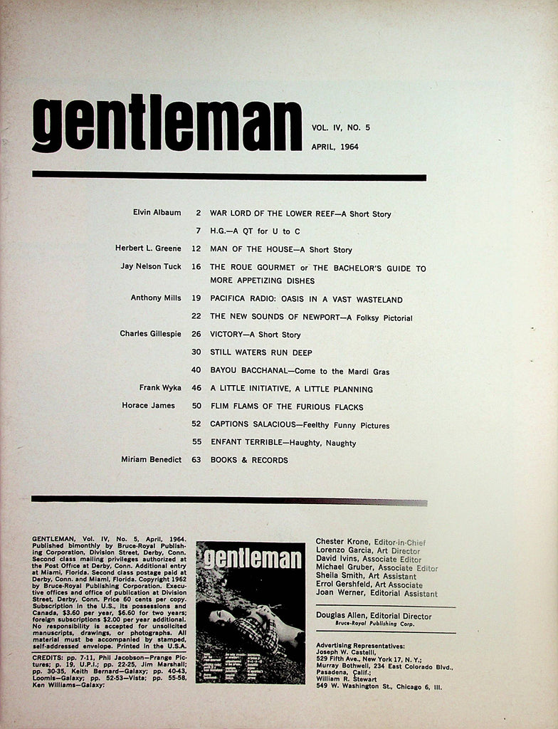 Gentleman Magazine  Centerfold Kary Williams  April 1964   081924lm-p
