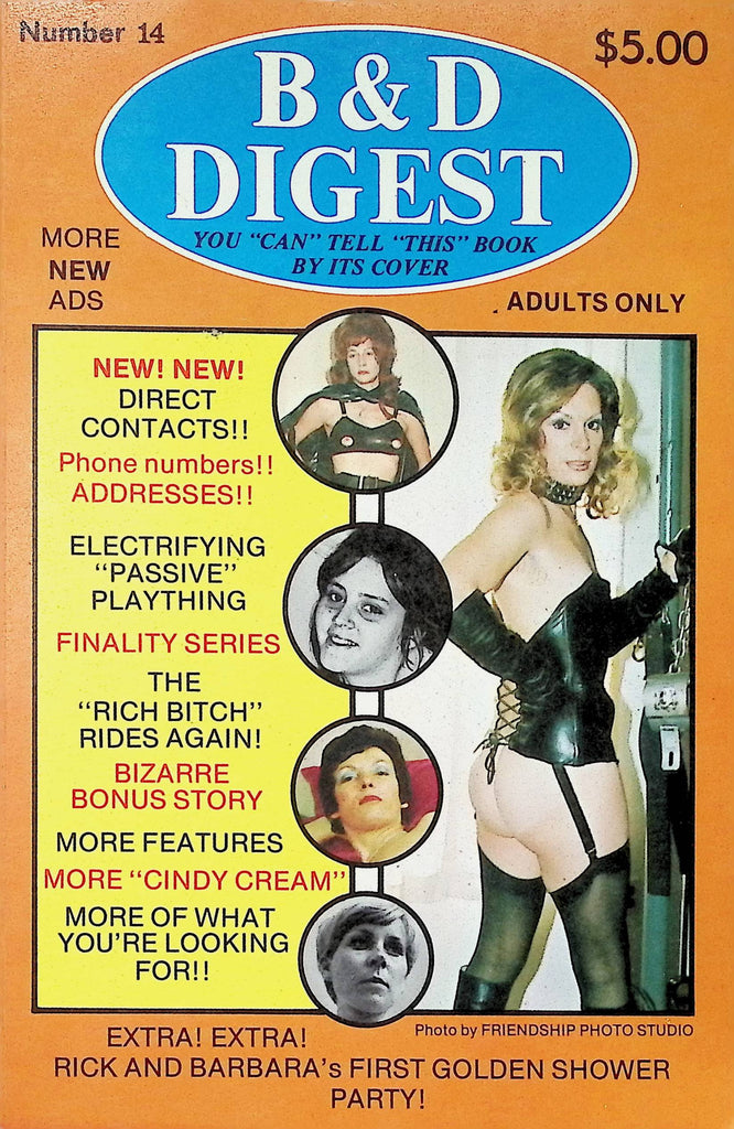 B & D Digest Magazine #14 Bondage Swingers Ads 1970s Digest Magazine 081924AMP