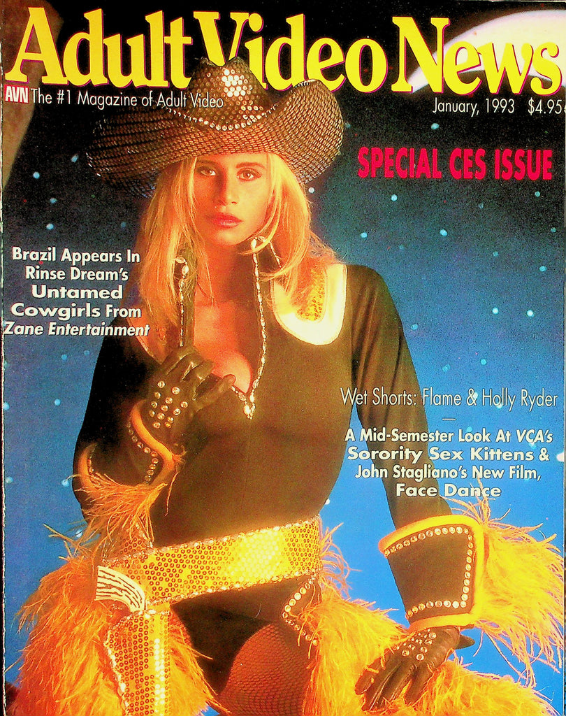 Adult Video News Magazine  Covergirl Brazil / Special CES Issue  Over 100 Pages!  January 1993      082326lmp-GSC