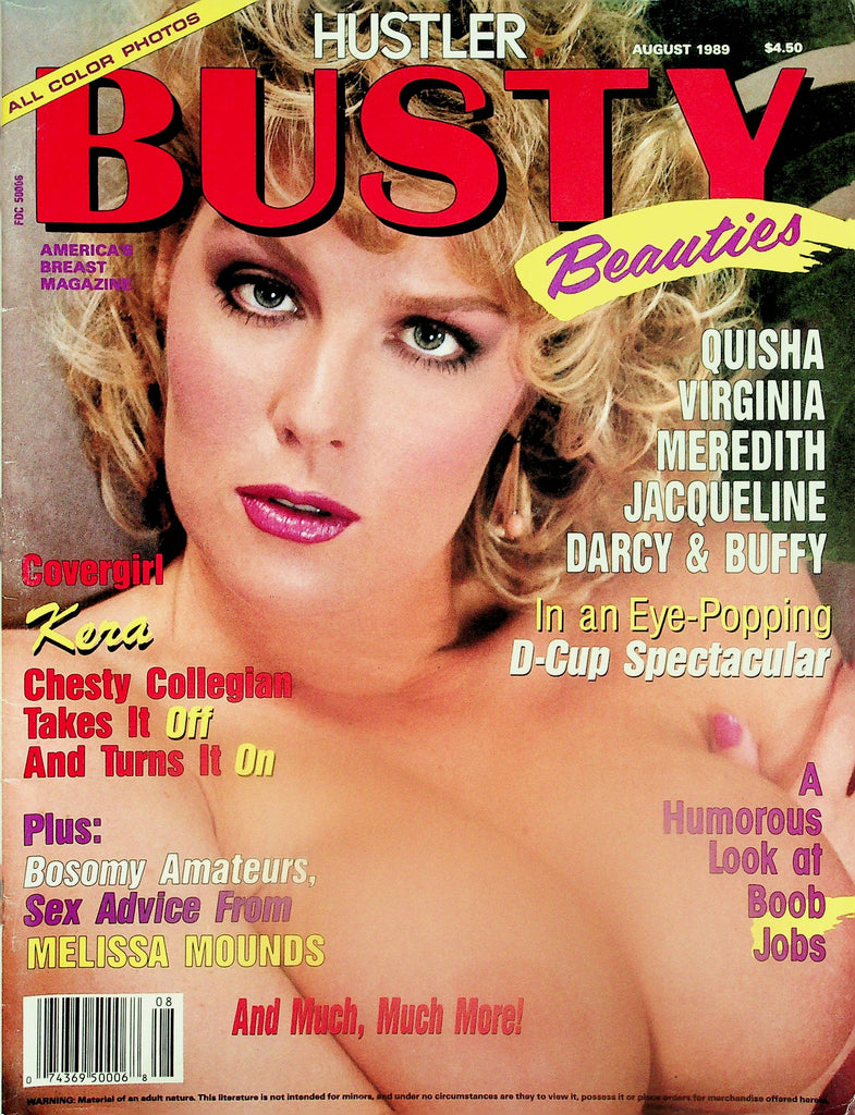 Hustler Busty Beauties Magazine  Covergirl Kera  August 1989    083025lm-p