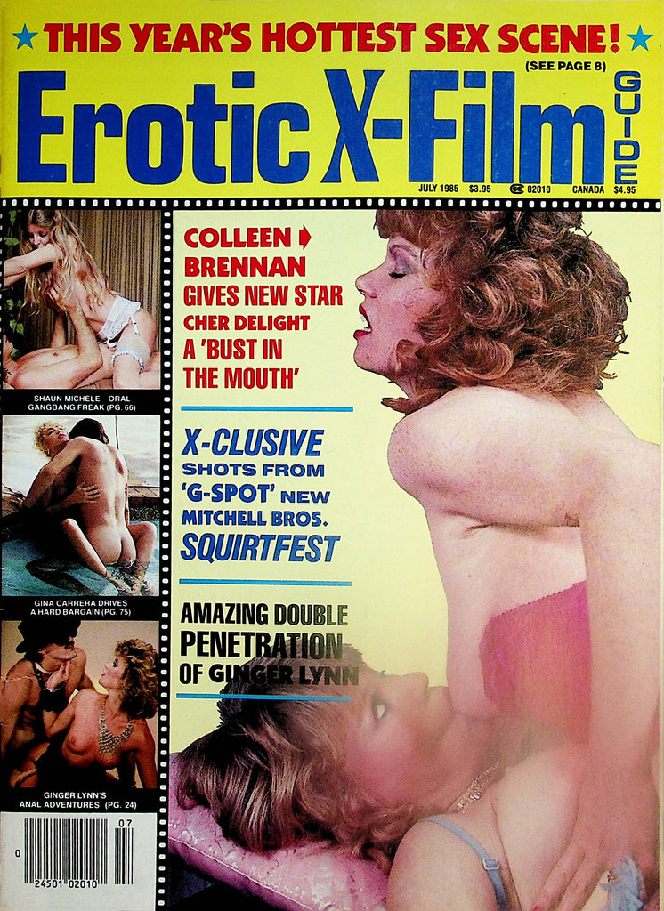 Erotic X-Film Guide Magazine  Covergirl Colleen Brennan / Ginger Lynn  July 1985     121124lm-p