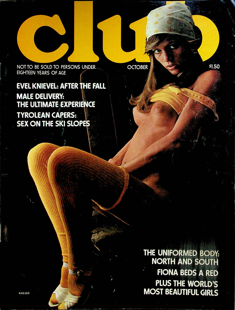 Club Magazine  Fiona Richmond, Evel Knieval , Sex On The Ski Slopes   October 1975    Paul Raymond     052824lm-p2