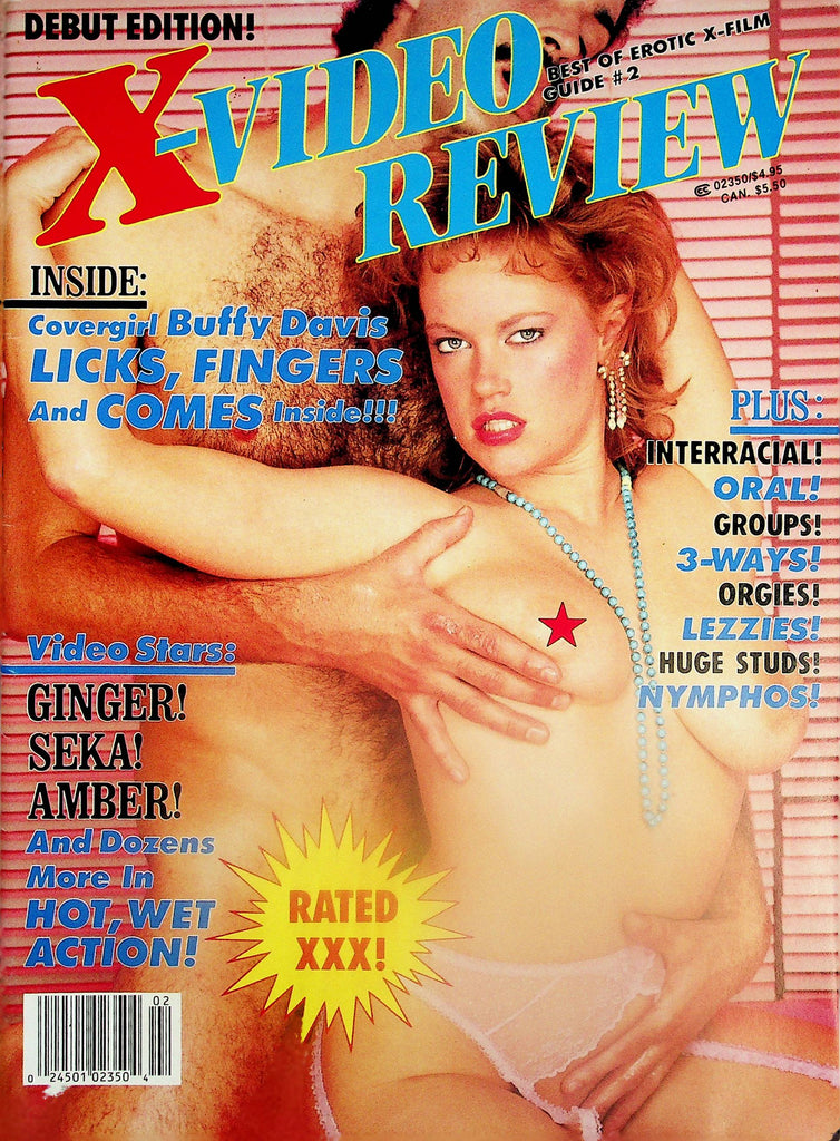 X-Video Review Magazine  Covergirl Buffy Davis / Ginger, Seka, Amber   #2 1987  042926AMP-
