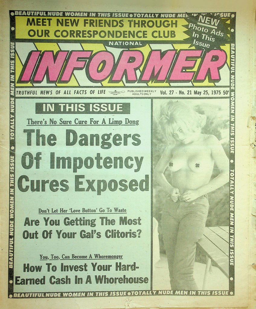 National Informer Adult Newspaper  Are You Getting The Most Out Of Your Gal's Clitoris?  May 25, 1975     090726lmp-GSC