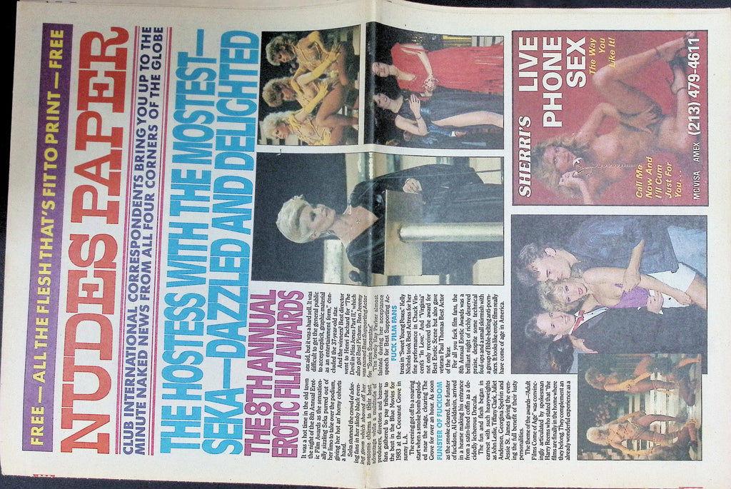 Nudes Paper Newspaper 1980s Seka The 8th Annual Erotic Film Awards   100426LLP