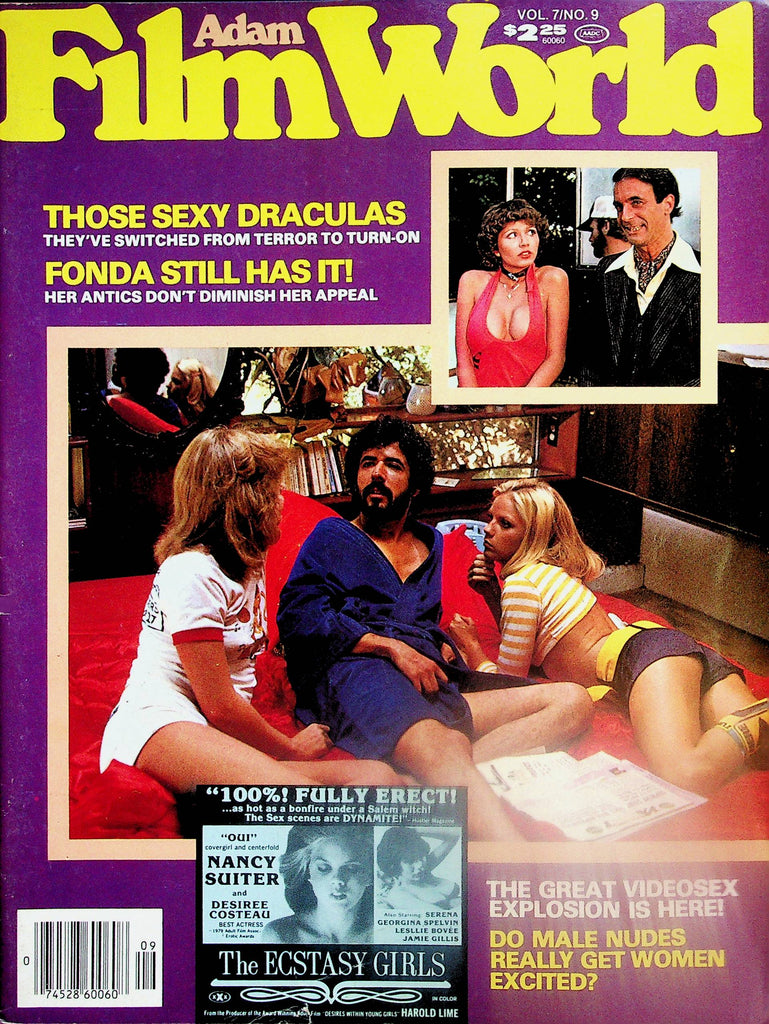 Adam Film World Magazine  The Ecstasy Girls w/ Nancy Suiter , Desiree Costeau  & Serena  vol.7 #9   071425lm-p