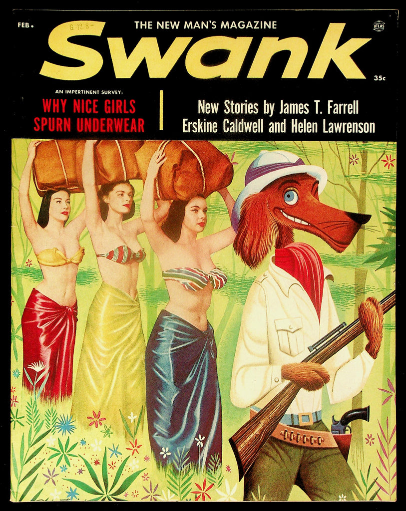 Swank / The New Man's Magazine - February 1956 Vol. 3, No. 1 "Why Nice Girls Spurn Underwear" 081226hrp-36