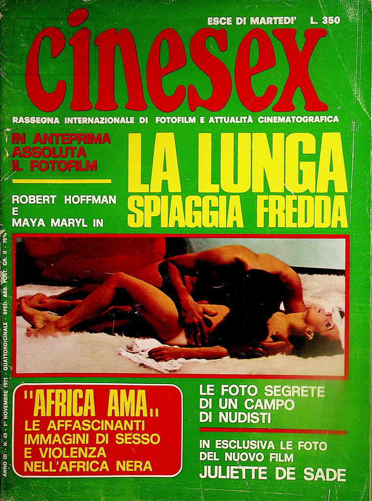 Cinesex Italian International Adult Movie Magazine  La Lunga / Juliette De Sade  #49  1970's    061624lm-p