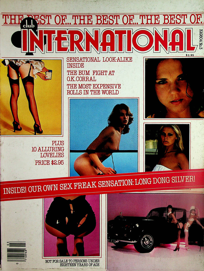 The Best Of Club International Magazine  Long Dong Silver / Britt Look-A-Like  #3 1979   Paul Raymond         032224lm-p