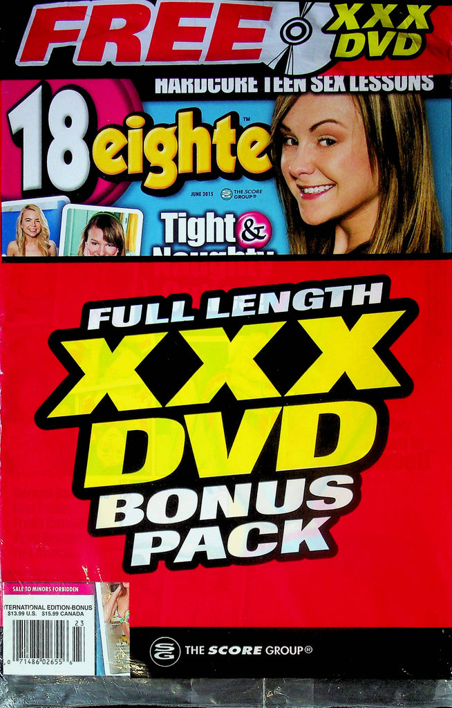 18 Eighteen Magazine Tight & Naughty June 2015 SEALED W/DVD 022924RP