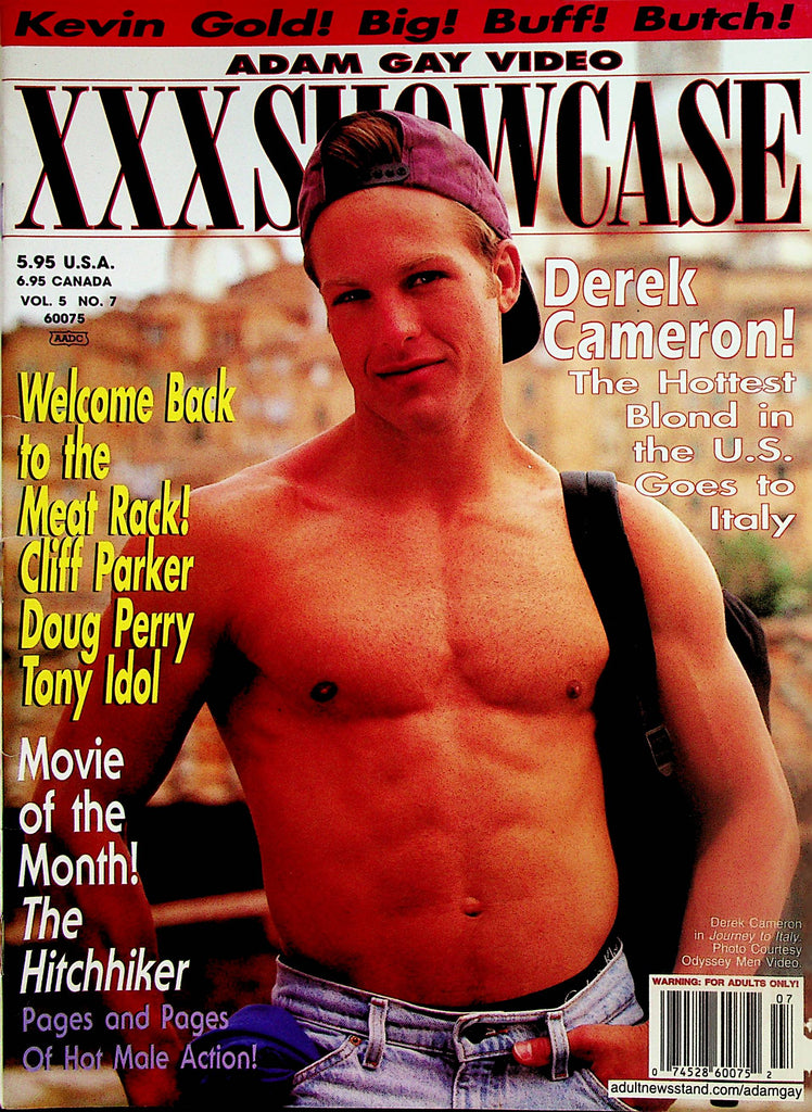 Adam Gay Video XXX Showcase Magazine  Cover Guy Derek Cameron  vol.5 #7  1998   091823lm-p2