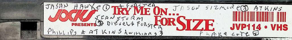 Try me on for Size JVP114 Andrew Phillips, Brendan Falke, Casey Williams Jocks Gay Male VHS 100324AMPVHS