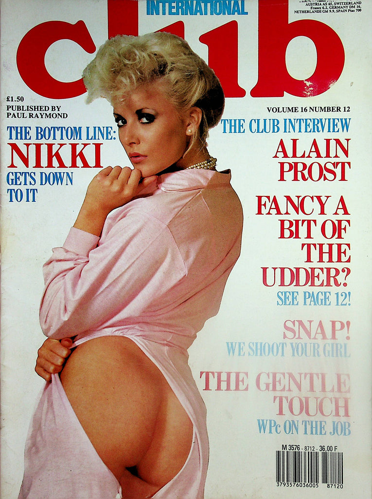 Club International Magazine  Covergirl Nikki  vol.16 #12  1987 Paul Raymond  042624lm-p