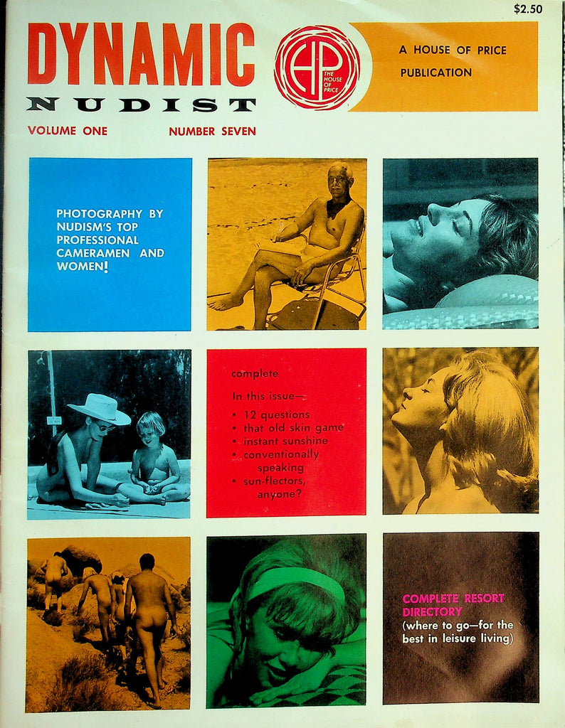 Dynamic Nudist Magazine  That Old Skin Game / Instant Sunshine  vol.1 #7  1960's  House Of Price     100526lmp-GSC