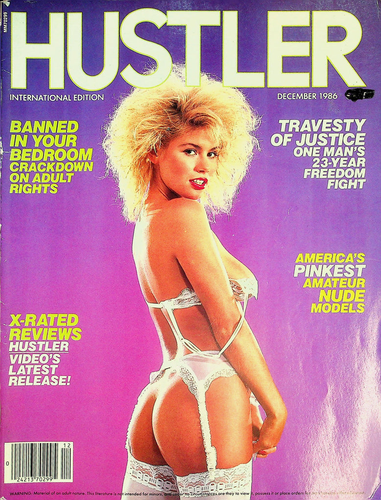 Hustler Magazine International Edition  Cover / Centerfold Girl Kate Lone Star   December 1986    030626lmp