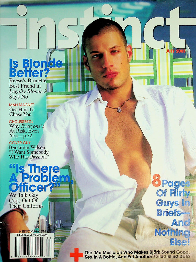 Instinct Gay Interest Magazine  Cover Guy Benjamin Wilson  July 2003    042226lmp