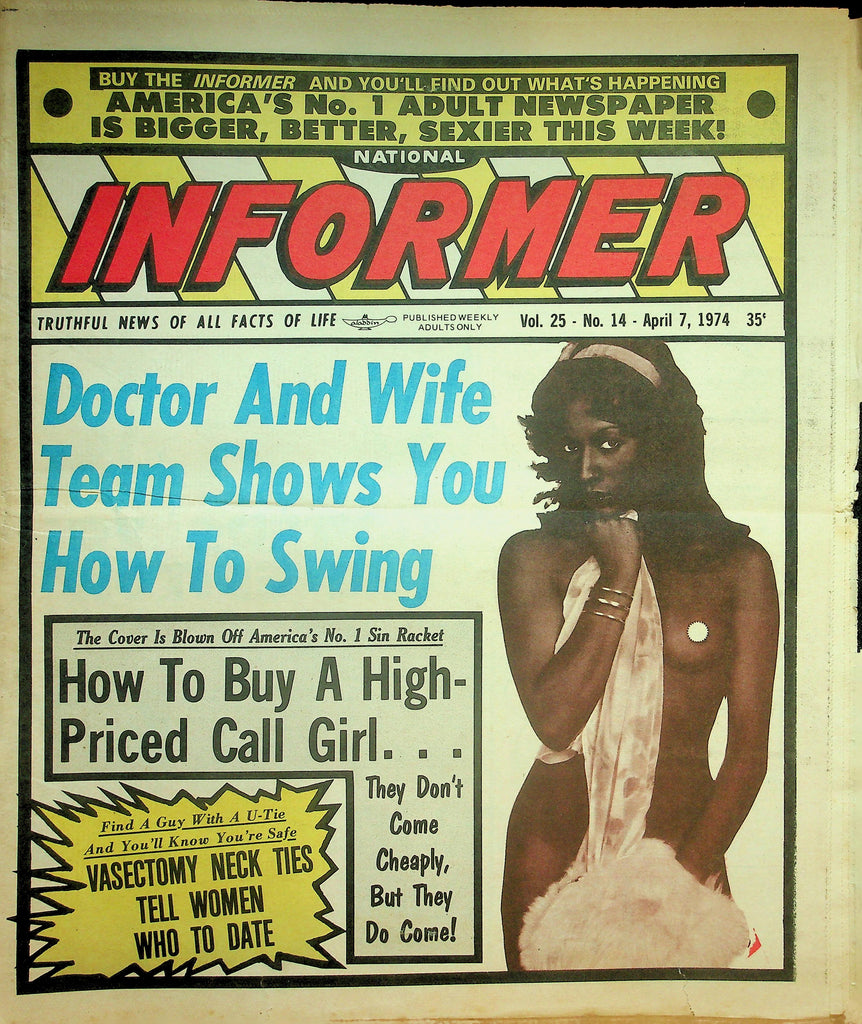 National Informer Adult Newspaper  Doctor and Wife Team Shows You How To Swing  April 7, 1974     090626lmp-GSC