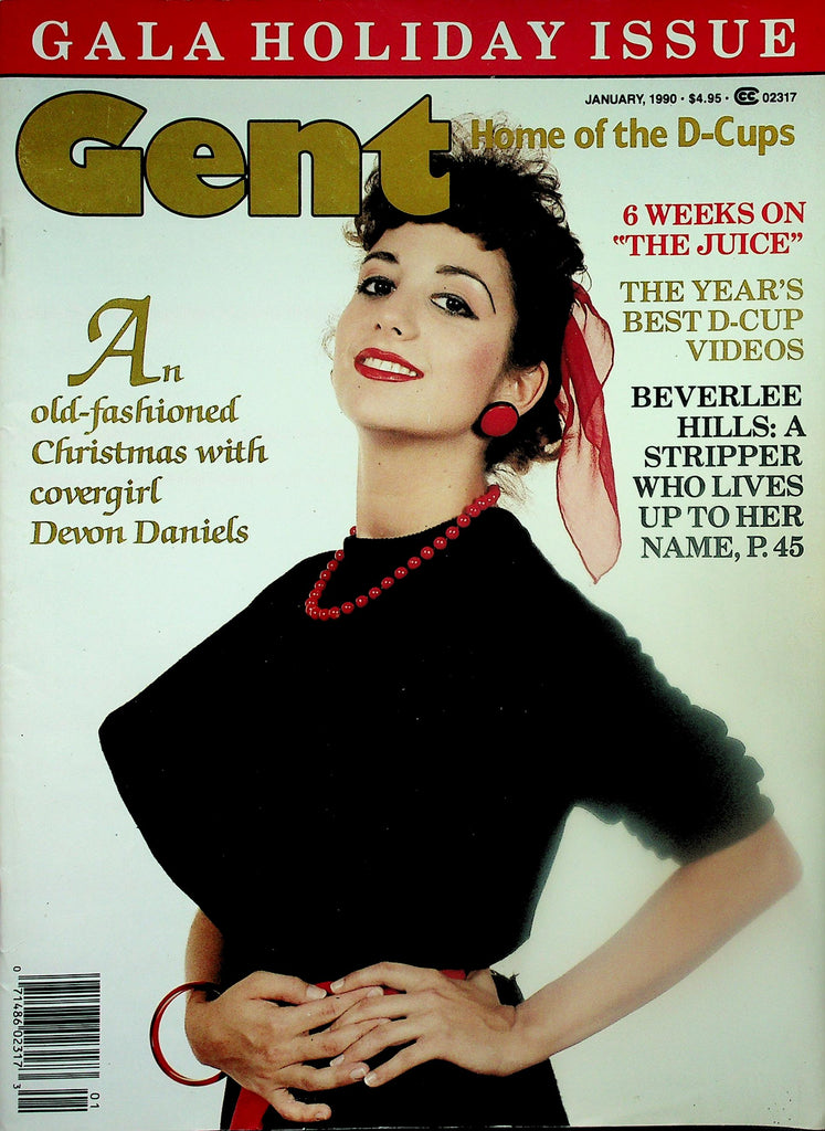 Gent Busty Magazine  Covergirl Devon Daniels - Gala Holiday Issue  January 1990     122125lmp
