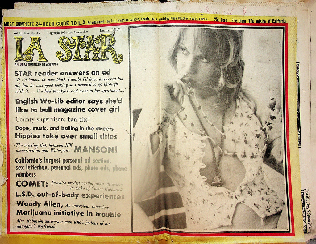 LA Star Unauthorized Adult Newspaper vol.11 #15  1971  102324lm-p