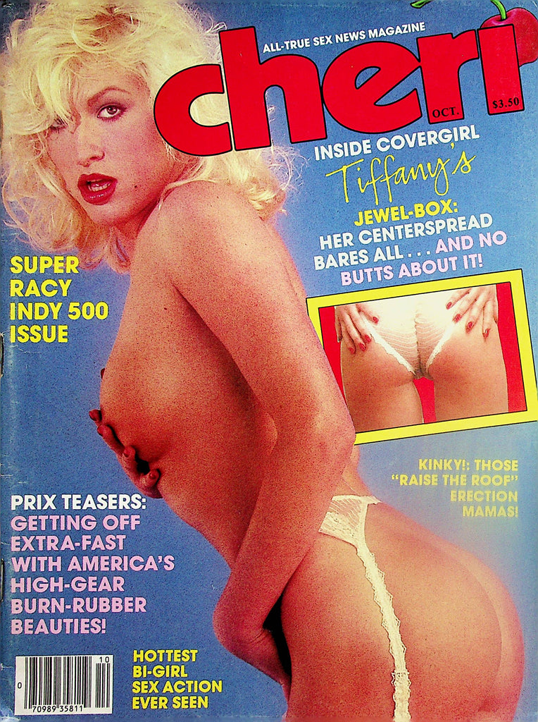 Cheri  Magazine   Cover & Centerfold Girl Tiffany / Super Racy Indy 500 Issue  October 1984    102624lm-p2