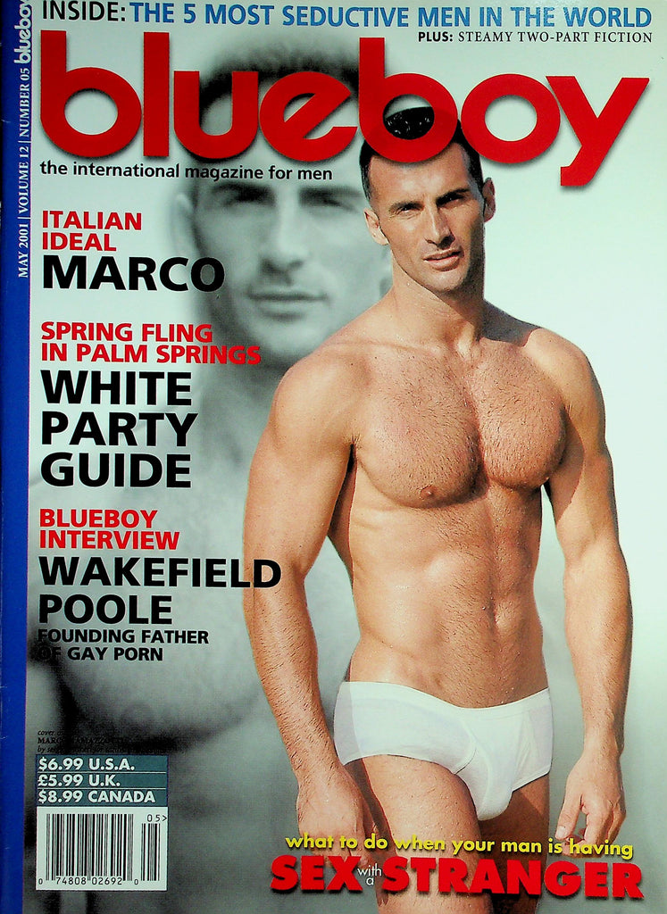 Blueboy Gay 18+ Magazine   Italian Cover Guy Marco Ramazzotti  May 2001      041726lmp