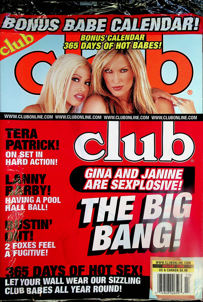Club Magazine   Gina and Janine Are Sexplosive!   Holiday 2004  new/sealed   010224lm-p
